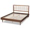 Baxton Studio Sora Mid-Century Modern Ash Walnut Finished Wood King Size Platform Bed 180-11111-9816-Zoro - alternate 5